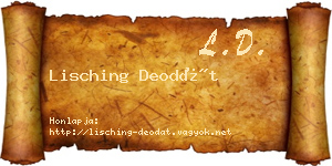 Lisching Deodát névjegykártya